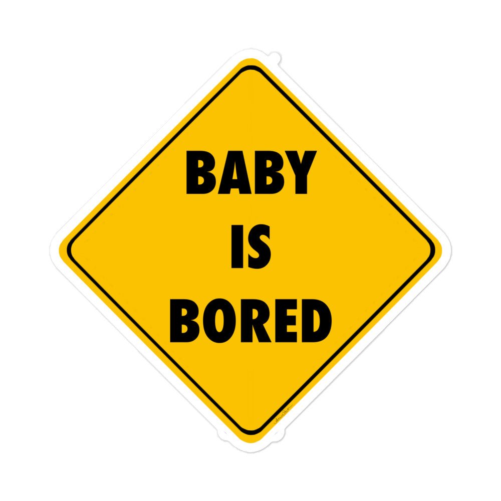 Baby is Board sticker - The Sketchy Stuff